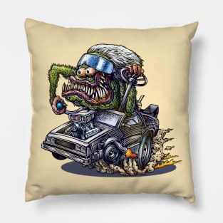 Doc Brown's Delorean Dragster Pillow