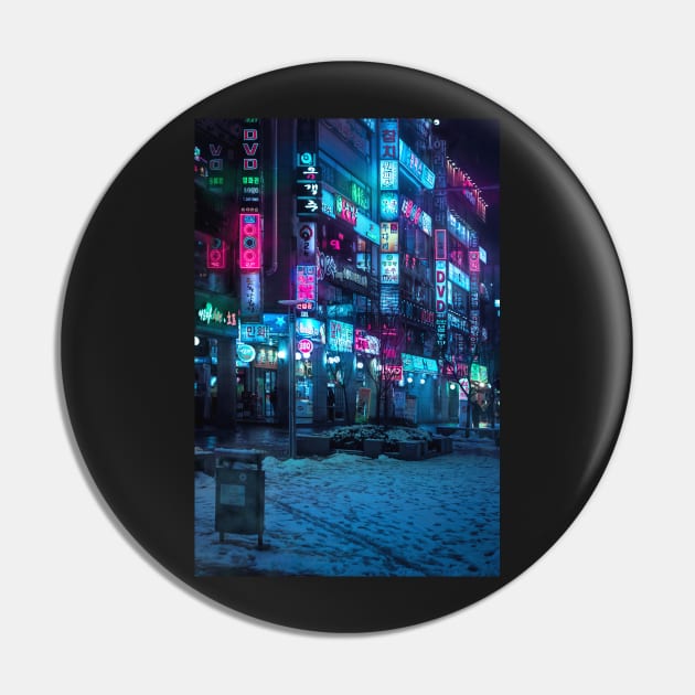 Seoul in the Snow Cyberpunk Neon City Synthwave cyberpunk aesthetic. Pin by TokyoLuv