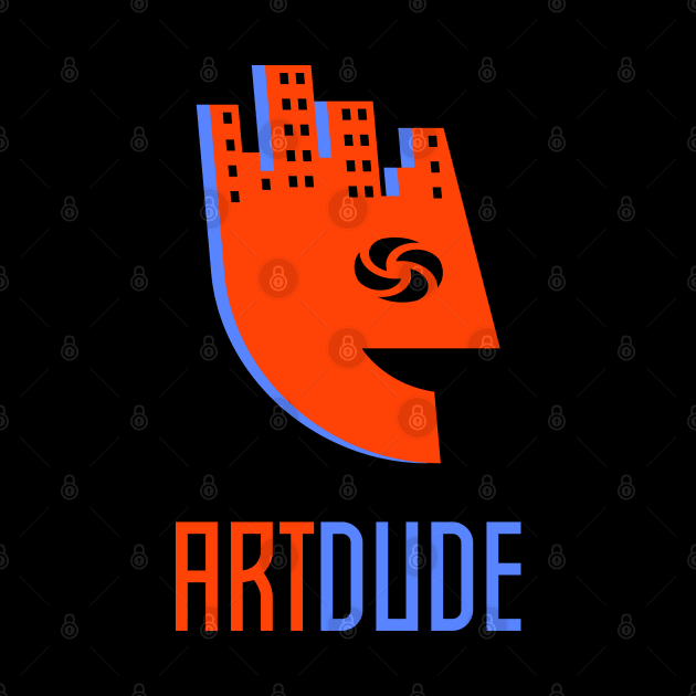 YourArtDude Logo In Red And Lt. Blue by yourartdude