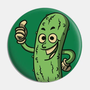 Funny Retro Pickle Cartoon Pin
