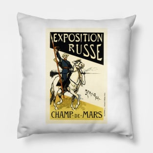 EXPOSITION RUSSE Champ De Mars by Caran D' Ache Les Maitres de l'Affiche c1897 Pillow