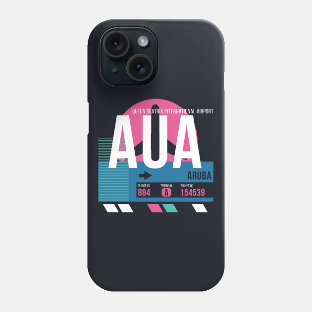 Aruba (AUA) Airport // Sunset Baggage Tag Phone Case by Now Boarding