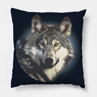 Wolf Lobo Fans Loners Wildlife Lovers Pillow