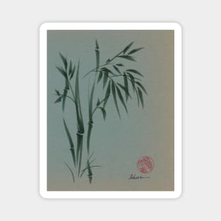 Ethereal - Sumie ink brush pen bamboo painting on vintage paper Magnet