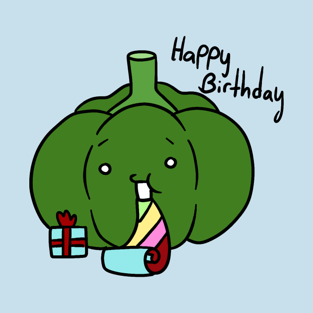 Happpy Birthday - Green Bell Pepper by saradaboru