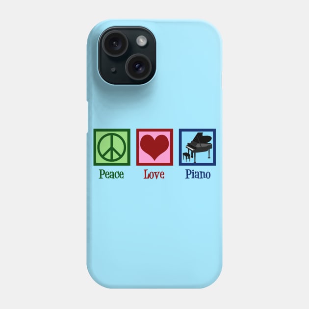 Peace Love Piano Phone Case by epiclovedesigns