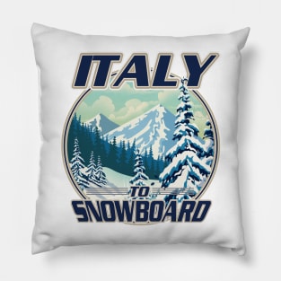Italy To Snowboard logo Pillow