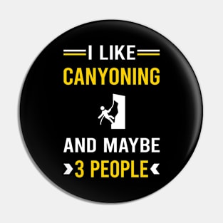 3 People Canyoning Canyon Canyoneering Pin