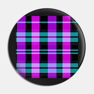 Vaporwave Aesthetic Evander 2 Hand Drawn Textured Plaid Pattern Pin