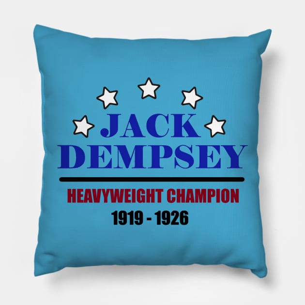 Jack Dempsey - World Heavyweight Champion Pillow by MattyO