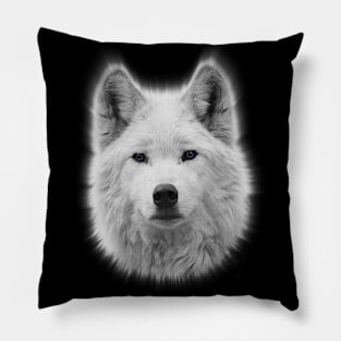 White wolf Pillow