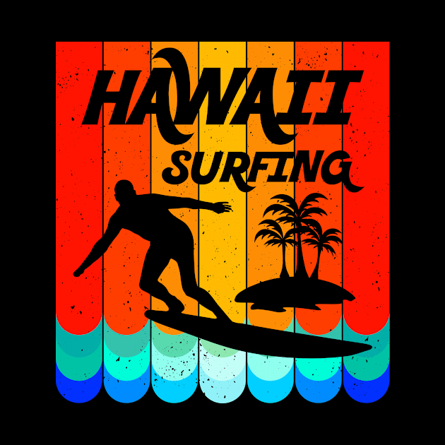 Vintage Hawaii Surfing Label Iconic Special by Admair 