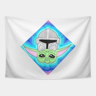 Baby Alien and Bounty Hunter Tapestry