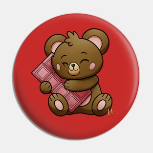 sweet strawberry chocolate teddy Pin