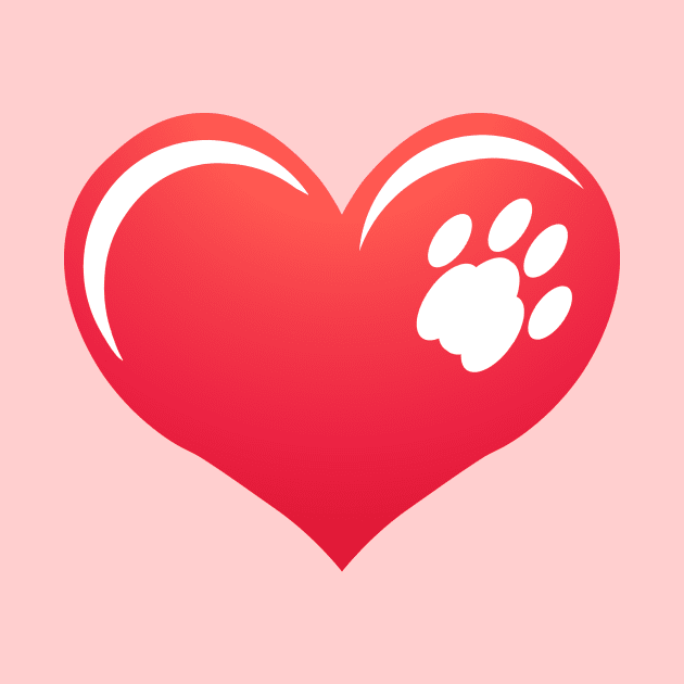 Paw on Heart by RawSunArt