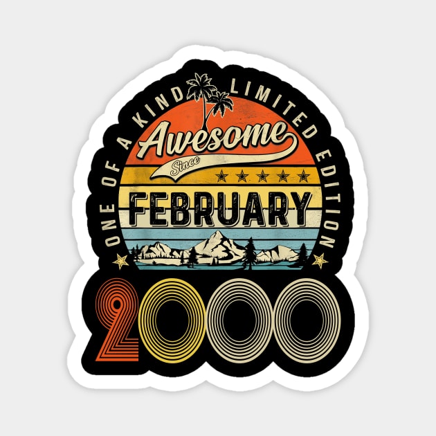 Awesome Since February 2000 Vintage 23rd Birthday Magnet by Ripke Jesus