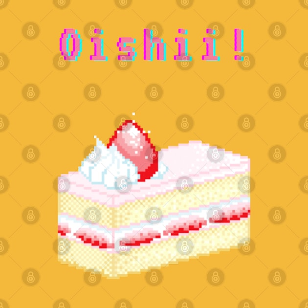 Kawaii Pixel Oishii Dream Dessert ( strawberry Shortcake ) by OMC Designs