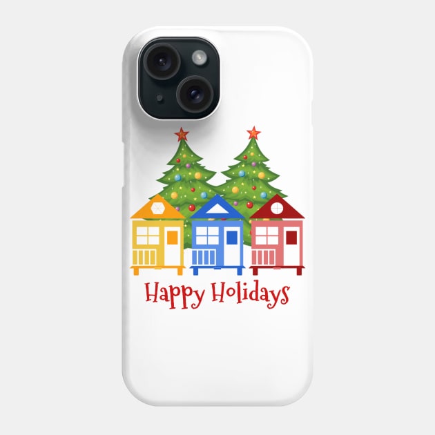 Happy Holidays Tiny House Living Phone Case by Love2Dance