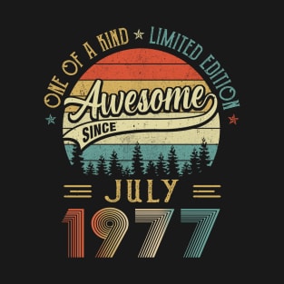 July 1977 Vintage 45 Years Old Retro 45th Birthday T-Shirt