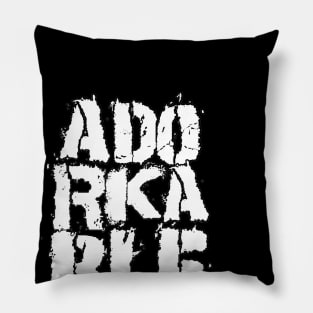 Adorkable graffiti white Pillow