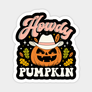 Howdy Pumpkin Halloween Magnet