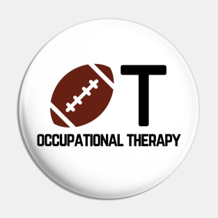 Occupational Therapy Football Design with Black Text Pin