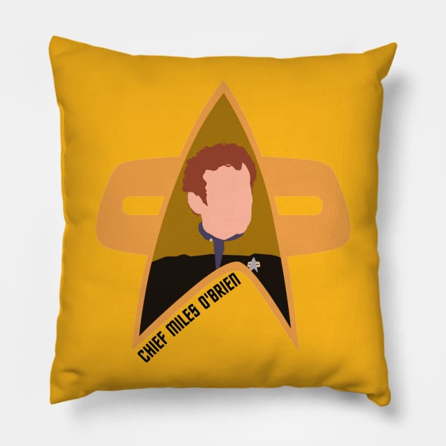 Chief Miles O'Brien - Star Trek, DS9 Pillow by Sutilmente