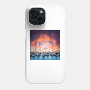 Australian Sailing - The Boat Harbour at Sunset Phone Case