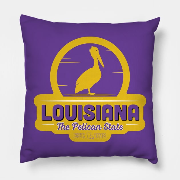 Louisiana Pelican State Pillow by sentinelsupplyco