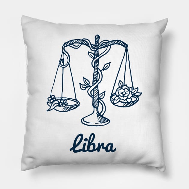 Libra Zodiac Horoscope with weighing device with Flower Sign and Name Pillow by ActivLife