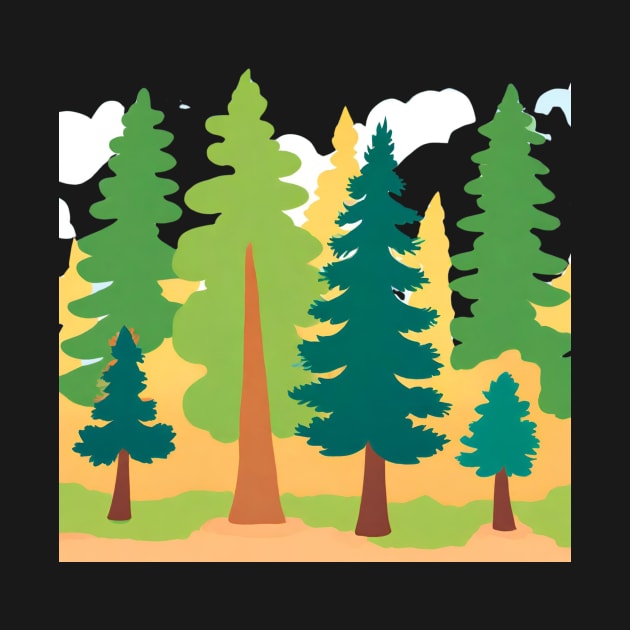 Pine tree forest by D's Tee's