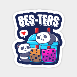 Bes-Teas Cute Kawaii Bubble Tea Panda Besties Magnet