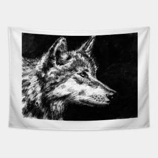 Timber Wolf Tapestry