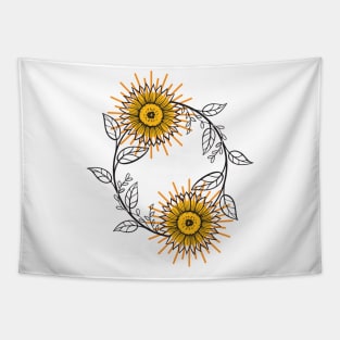 Little Aesthetic Sunflower Tapestry