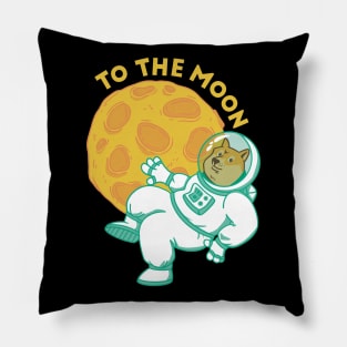 Dogecoin Astronaut Pillow