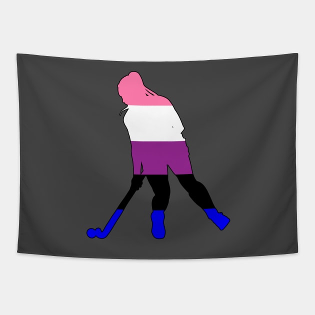 Field Hockey: Genderfluid Pride Tapestry by ziafrazier