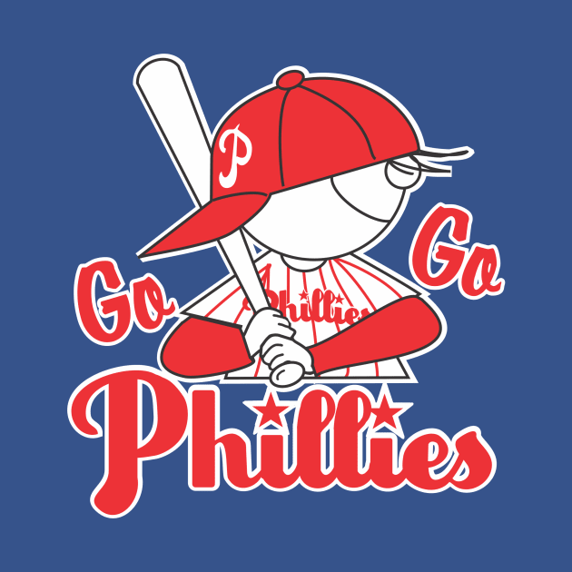 Philadelphia Phillies Vintage 60s Design by Tom Stiglich Cartoons