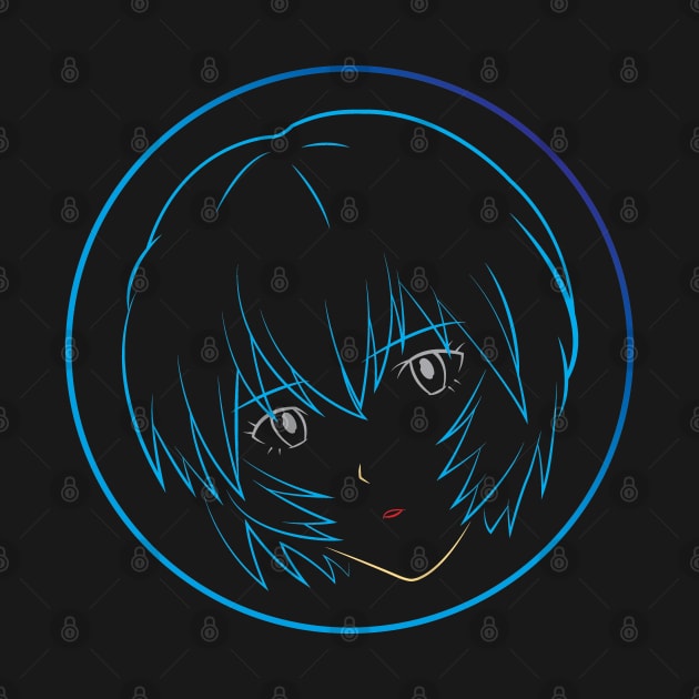 Rei Ayanami's Face - 04B by SanTees