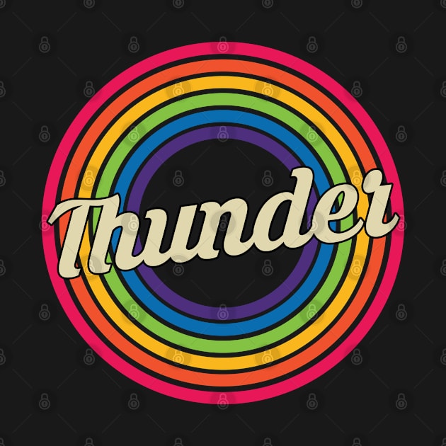 Thunder - Retro Rainbow Style by MaydenArt