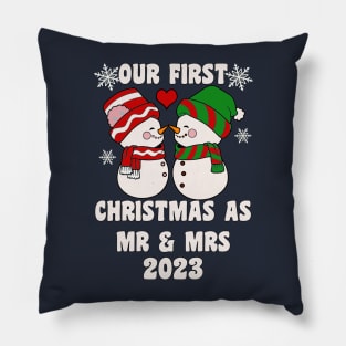 Our First Christmas as Mr & Mrs 2023 Pillow