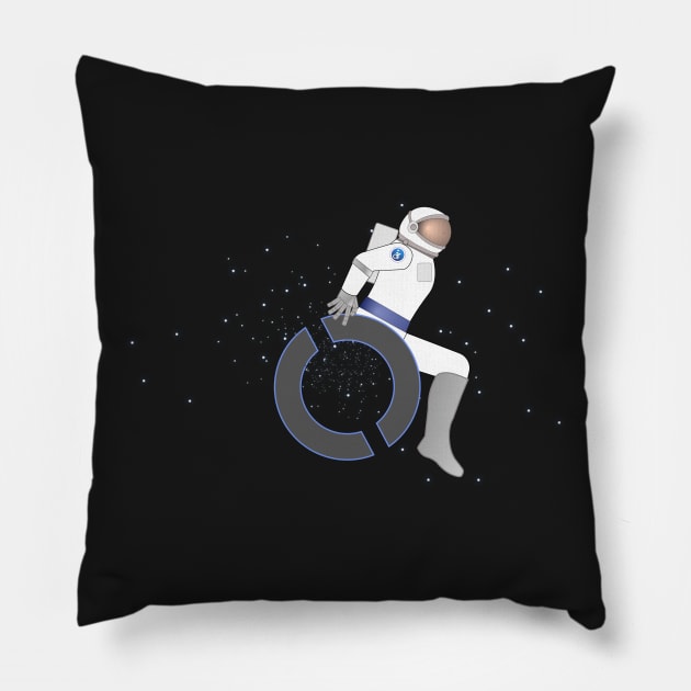 Wheelie Spaceman Pillow by RollingMort91