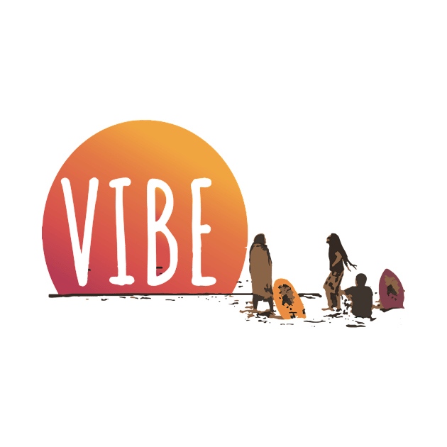 Vibe! Surfers on the Beach by Breathing_Room