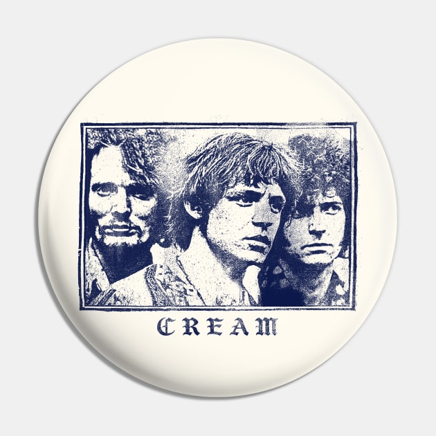 Cream \/\/\/\ Original Vintage Look Fan Design Pin by DankFutura