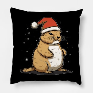 Prairie Dog Christmas Pillow