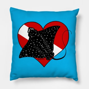 Eagle Ray Diver Pillow