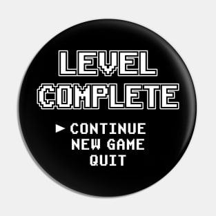 Level Complete Birthday 10th 18th 20th 30th Gamer Pin