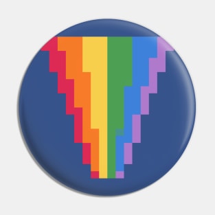 Dripping Rainbow Pixel Art Pin