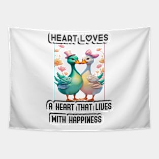 Love duck couple Tapestry