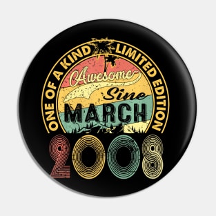 16 Years Old March 2008 Vintage 16Th Birthday Pin