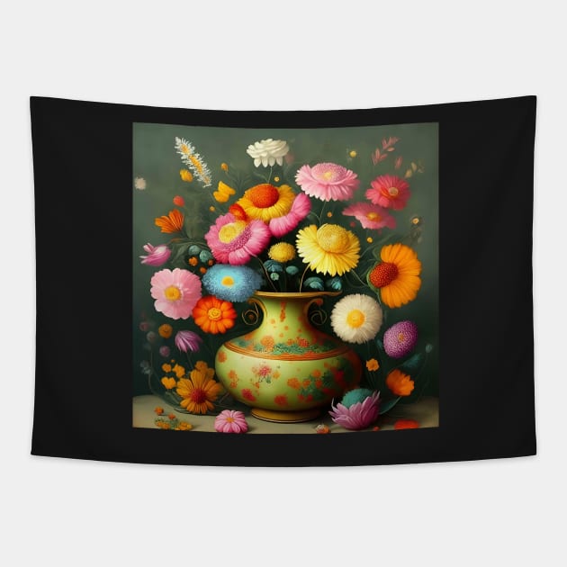 Kadupul Flowers Kadupuls Floral Arrangement Vibrant Mother Mom Art Gift Tapestry by Anticulture